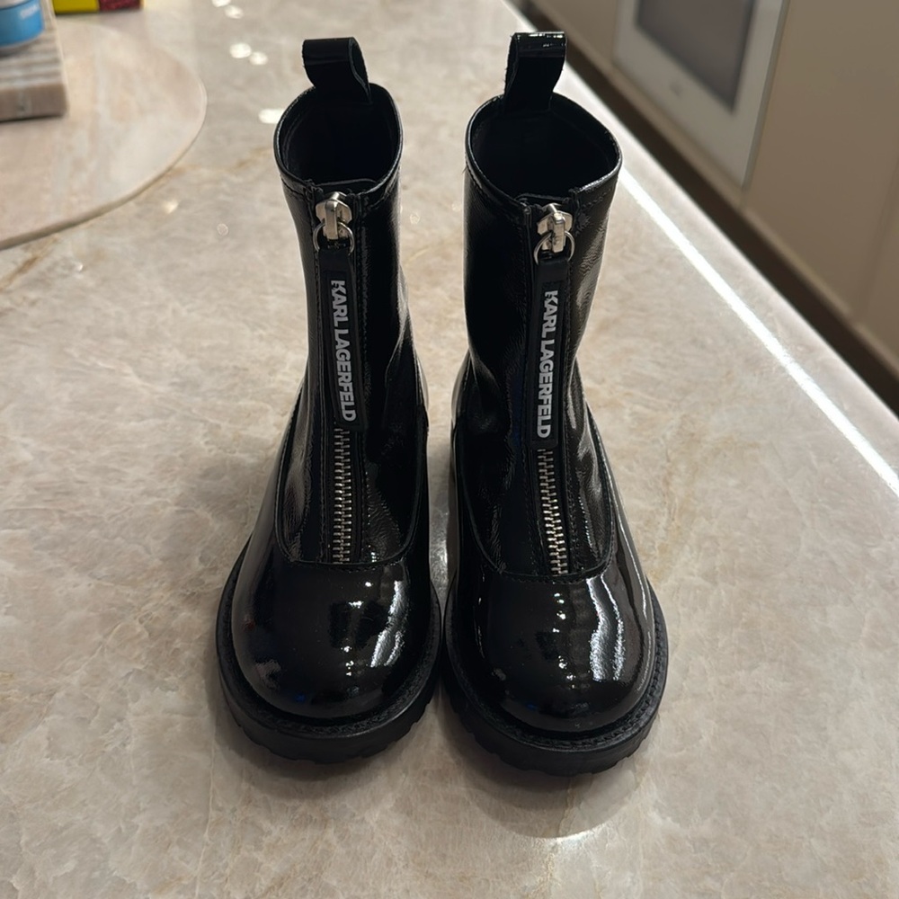 Karl Lagerfeld Toddler Kids Patent Leather Boots